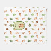 Bärenwaldfreunde Waldtiere Fleecedecke (Vorderseite (Horizontal))