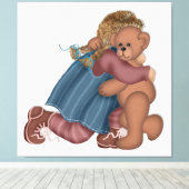 Bärenwall Liebe Art Canvas Print Leinwanddruck (Insitu (Holzboden))