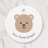 Bärenwand dank klassischer Rundaufkleber Geschenkanhänger (Vorderseite)
