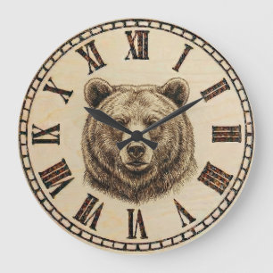 Bärenwanduhr Große Wanduhr