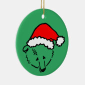 Bärenweihnachtsdekoration Keramik Ornament (Rechts)