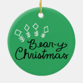 Bärenweihnachtsdekoration Keramik Ornament (Hinten)