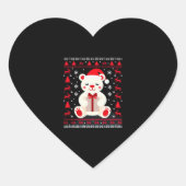 Bärenweihnachtsfest (1) Herz-Aufkleber (Vorderseite)