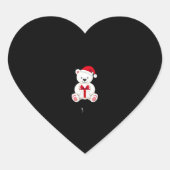 Bärenweihnachtsfest (3) Herz-Aufkleber (Vorderseite)