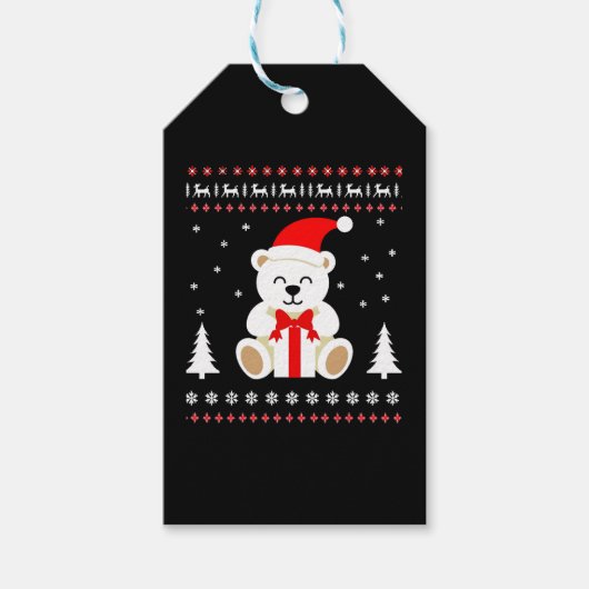 Bärenweihnachtsfest (4) geschenkanhänger (Vorderseite)