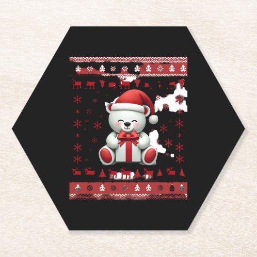 Bärenweihnachtsfest (5) untersetzer (Vorderseite)