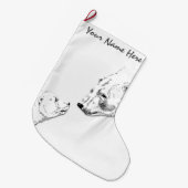 Bärenweihnachtsfest Strumpf Custom Polar Bear Stru Großer Weihnachtsstrumpf (Vorderansicht (hängend))