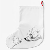 Bärenweihnachtsfest Strumpf Custom Polar Bear Stru Großer Weihnachtsstrumpf (Rückseite)