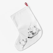 Bärenweihnachtsfest Strumpf Custom Polar Bear Stru Großer Weihnachtsstrumpf (Rückseite (Hängend))