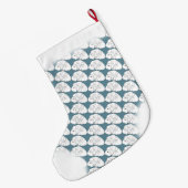 Bärenweihnachtsfest Strumpf Custom Polar Bear Stru Großer Weihnachtsstrumpf (Rückseite (Hängend))