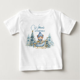 Bärenweihnachtsfest zum ersten Geburtstag Winter Baby T-shirt
