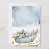 Bärenweihnachtsfest zum ersten Geburtstag Winter Einladung (Rückseite)