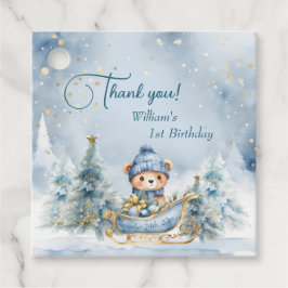 Bärenweihnachtsfest zum ersten Geburtstag Winter Geschenkanhänger