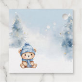 Bärenweihnachtsfest zum ersten Geburtstag Winter Geschenkanhänger (Rückseite)