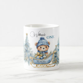 Bärenweihnachtsfest zum ersten Geburtstag Winter Kaffeetasse