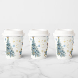 Bärenweihnachtsfest zum ersten Geburtstag Winter Pappbecher