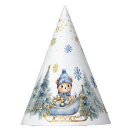 Bärenweihnachtsfest zum ersten Geburtstag Winter Partyhütchen