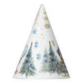 Bärenweihnachtsfest zum ersten Geburtstag Winter Partyhütchen (Links)