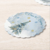 Bärenweihnachtsfest zum ersten Geburtstag Winter Untersetzer (angewinkelt)