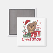 Bärenweihnachtsgeschenk Wintertierbären Magnet (Vorderseite/Rückseite)