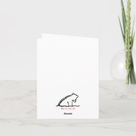 Bärenweihnachtskarte Karte (Rückseite)