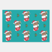 Bärenweihnachtskinder Geschenkpapier Set (Vorderseite 2)