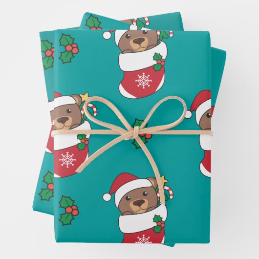 Bärenweihnachtskinder Geschenkpapier Set (Beispiel)