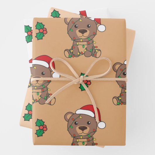 Bärenweihnachtskinder Geschenkpapier Set (Beispiel)