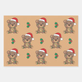 Bärenweihnachtskinder Geschenkpapier Set (Vorderseite)