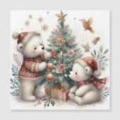 Bärenweihnachtszeit 1 magnetkarte (Vorderseite)