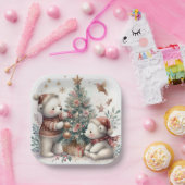 Bärenweihnachtszeit 1 pappteller (Party)