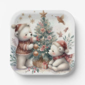 Bärenweihnachtszeit 1 pappteller (Vorderseite)