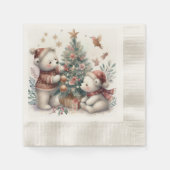 Bärenweihnachtszeit 1 serviette (Vorderseite)