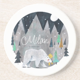 Bärenwintermond Getränkeuntersetzer