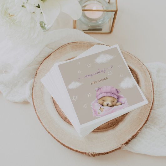 Bärenwolken Babydusche Serviette