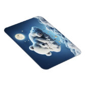 Bärenwolken schlafend Mond Tier Traum Magnet (Rechte Seite)