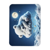 Bärenwolken schlafend Mond Tier Traum Magnet (Vertikal)