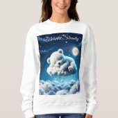 Bärenwolken schlafend Mond Tier Traum Sweatshirt (Vorderseite)