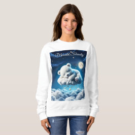 Bärenwolken schlafend Mond Tier Traum Sweatshirt