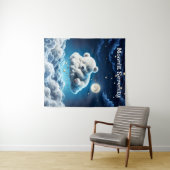 Bärenwolken schlafend Mond Tier Traum Wandteppich (Beispiel (Horizontal))