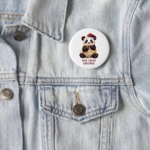 Bäreny Frohe Weihnachten! Panda Button