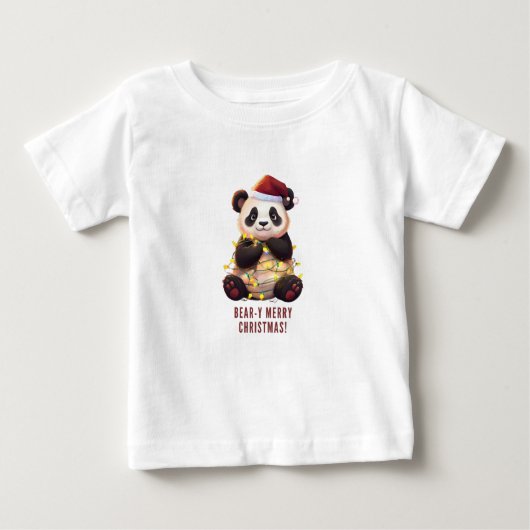 Bäreny Frohe Weihnachten! Playful Panda Baby T - S Baby T-shirt (Vorderseite)