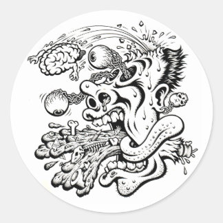 BARF BRAIN RUNDER AUFKLEBER