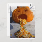 Barfing Pumpkin Postkarte (Vorne/Hinten)