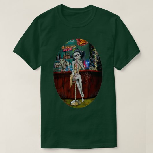 Barfly Zombie Chick T-Shirt (Design vorne)