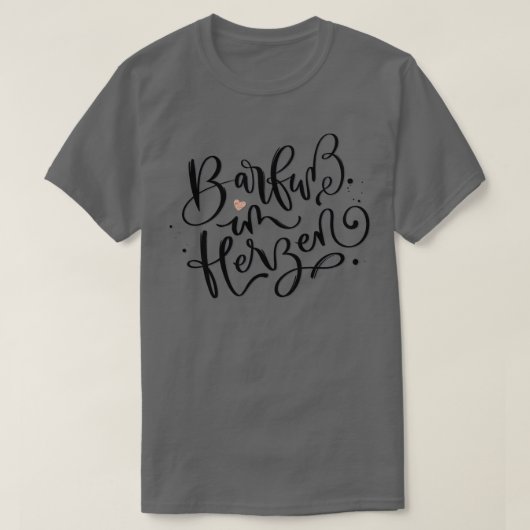 Barfu im Herzen T-Shirt (Design vorne)