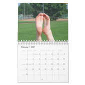 Barfuß am Baseballstadion Zwei-Seite Kalender (Feb 2027)