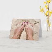 Barfuß-Denken an Sie Karte (Gelbe Blume)