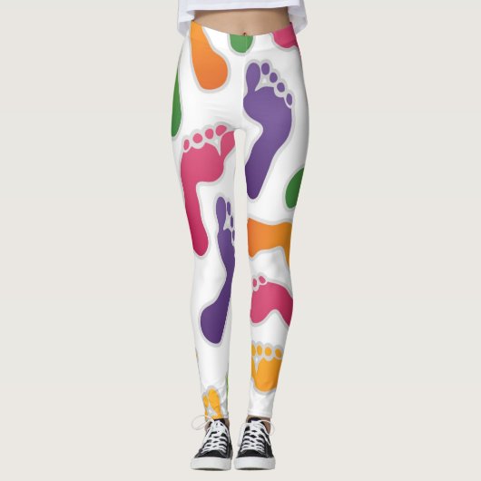 Barfuß Füße Leggings (Vorderseite)