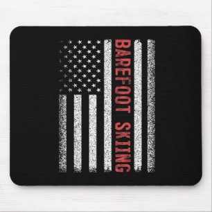 Barfuß-Skiing Amerikanische Flagge 4. Juli  Mousepad